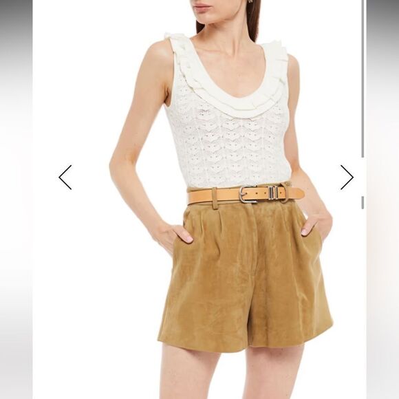 Maje knit ruffle top, size M-L - Picture 1 of 11